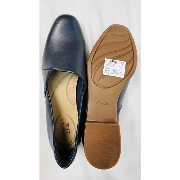 Clarks womens Juliet Palm Loafer, Dark Navy Leather, 6.5 US - Picture 4 of 5
